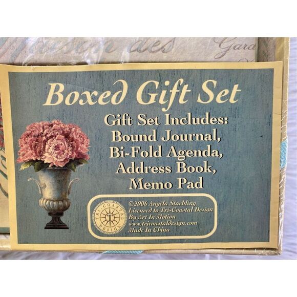 NWT Shabby Chic Floral Vintage 5 Pc Journal Boxed Gift Set - Picture 3 of 10